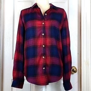 Tolani Mixed Southwestern Print Flannel Shirt